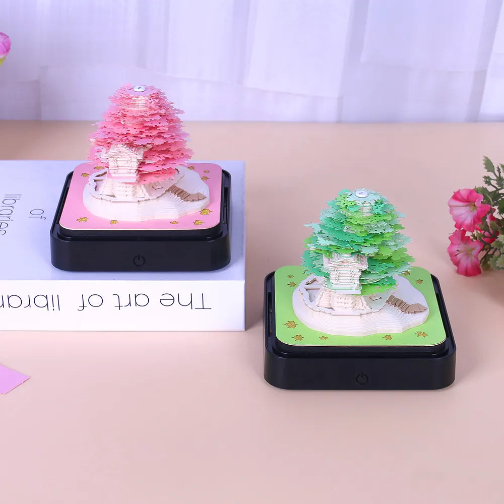 Treehouse Green LED - 3D Calendar 2024
