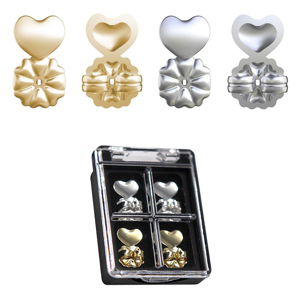 Earring Back Lifters (2 Pairs) 1 Silver Pair and 1 Gold Pair by Ann Voyage